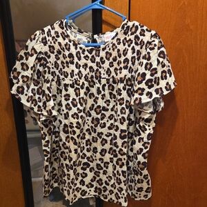 LuLaRoe Leopard Print Blouse